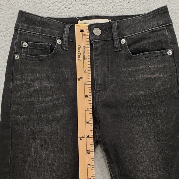 GAP Jeans Womens 24P‎ Petite Black Curvy Trye Skinny Corset Ankle Distressed - Picture 11 of 13
